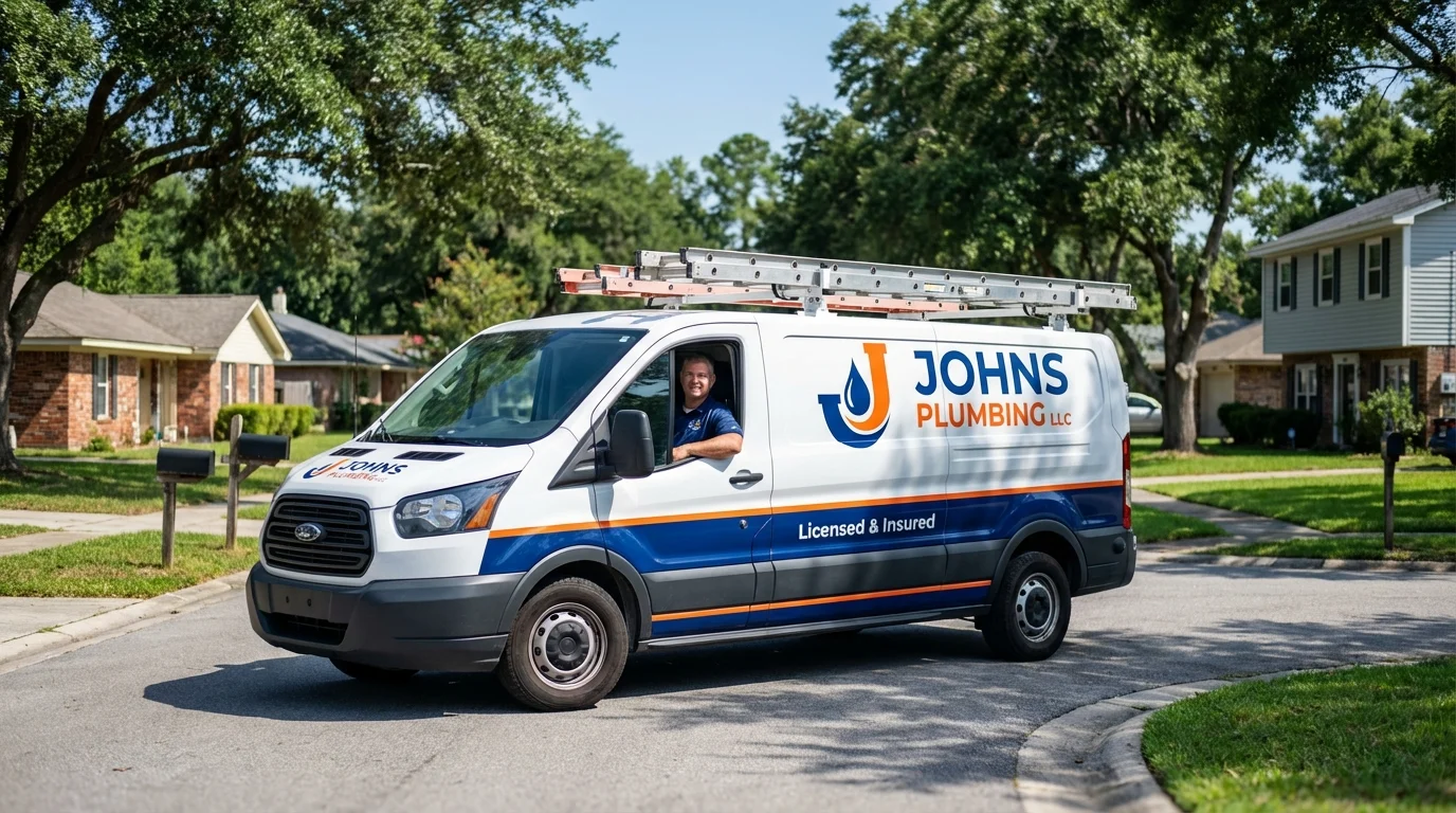 Johns Plumbing LLC service van in Morton Grove, IL